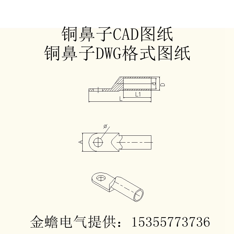 铜鼻子CAD图纸 铜鼻子DWG格式图纸